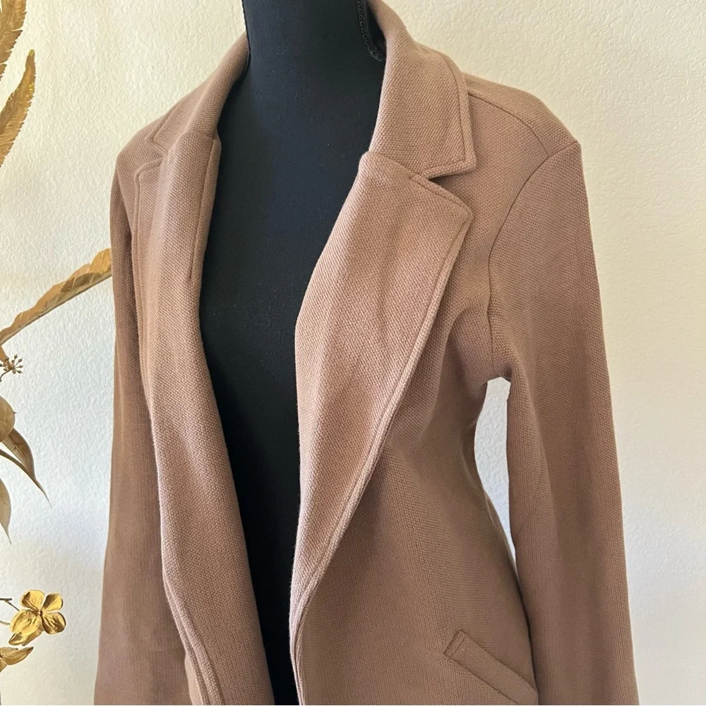 Matty M Chic Tan Brown Open Front Cotton Cardigan NWOT Size XL - Picture 2 of 12